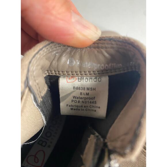 Blondo Womens Waterproof Gray Ankle Booties Chunky Heel Western Country Size 8.5 - Picture 13 of 16